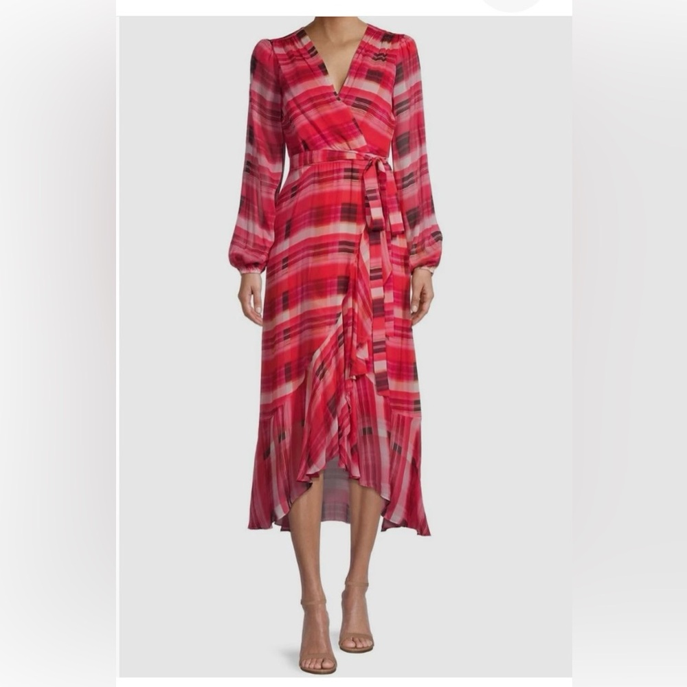 MILLY Red Multi Halley Prep Plaid Dress. Size 2. NWT.